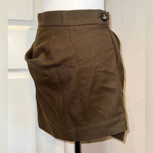 VIVIENNE WESTWOOD Anglomania Asymmetric Draped Wrap Mini Skirt Orb Button IT 40